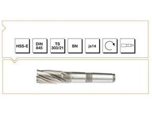 HSS - E DIN 845 BN Mors Konik Saplı Parmak Freze - KISA