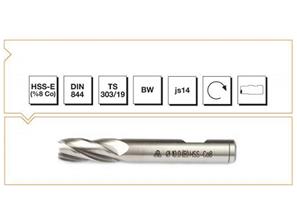 HSS - E (%8Co) DIN 844 BN Silindirik Saplı Parmak Freze - UZUN