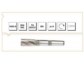 HSS - E DIN 845 BN Mors Konik Saplı Parmak Freze - UZUN