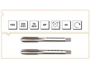 HSS DIN 2181 Metrik İnce Vidalı 2'li Takım Kılavuzu