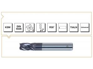 KSM DIN 6528 Komple Sert Metal Parmak Freze 4 Ağızlı